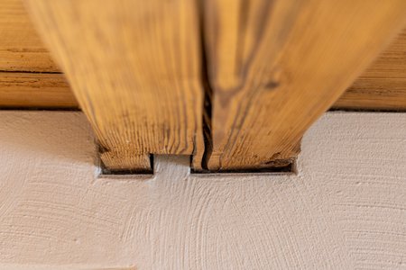 Detailaufnahme von Balkenlage