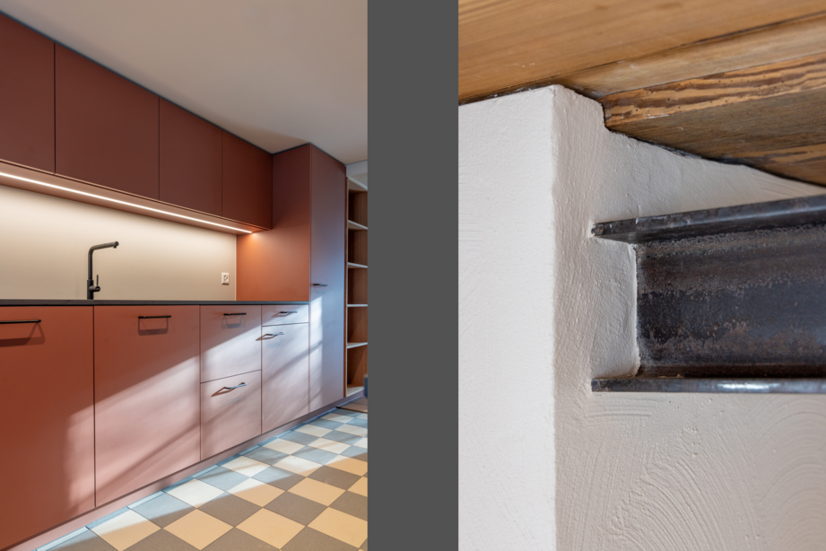 Küchenzeile mit Detailaufnahme