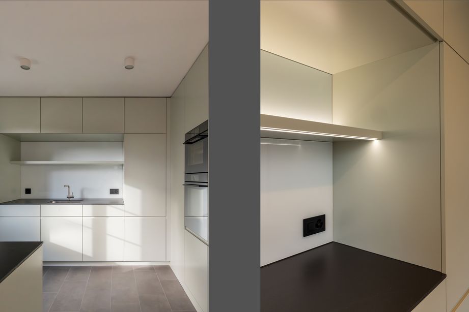 Detailsaufnahmen der Küche mit Nische